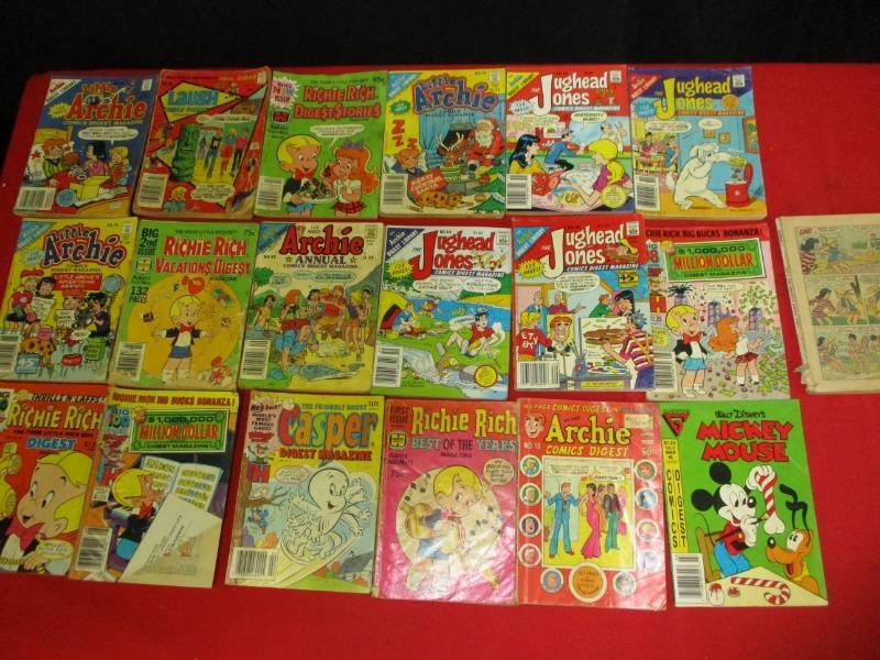Smaller Comic Books, Archie, Jughead, Rickie Rich and more