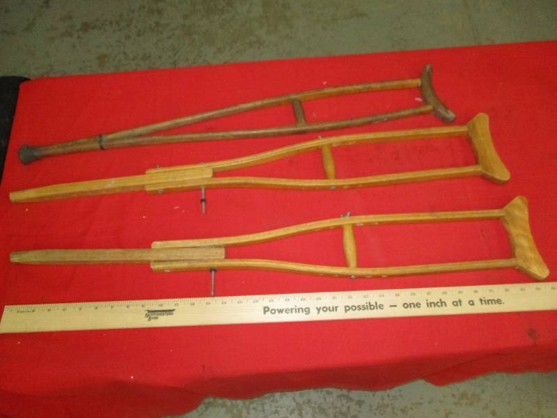 cute little KIDS crutches, wooden, great decorations