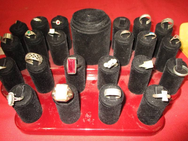 Various Rings Found Metal Detecting Sterling Silver Marked