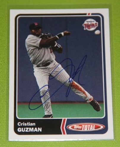lot 13 image: 2003 Topps Total Cristian Guzman In Person Auto