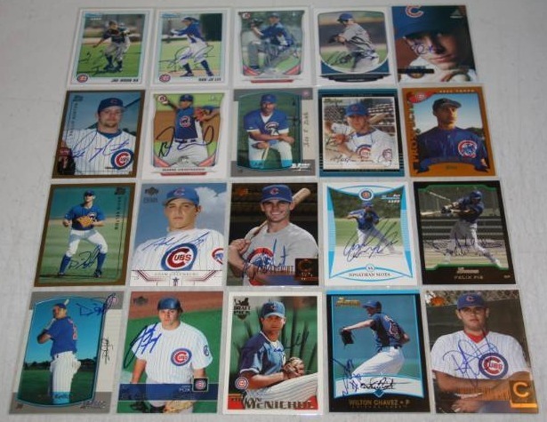 lot 16 image: Chicago Cubs 20 Card Lot In Person Auto