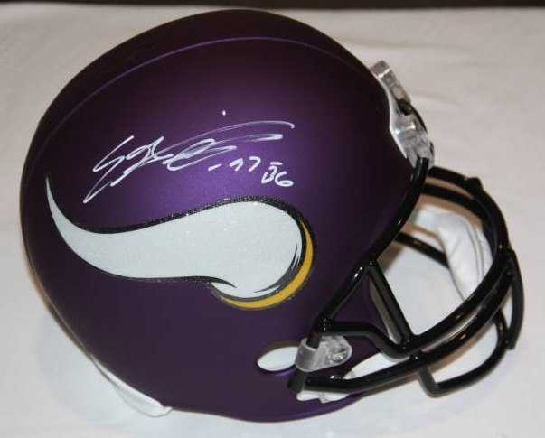 lot 23 image: Minnesota Vikings Full Size Licensed Helmet Everson Griffen Auto
