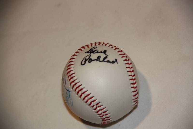 lot 52 image: Carl Pohlad Rick Aguilera Dick Such Minnesota Twins Baseball Auto