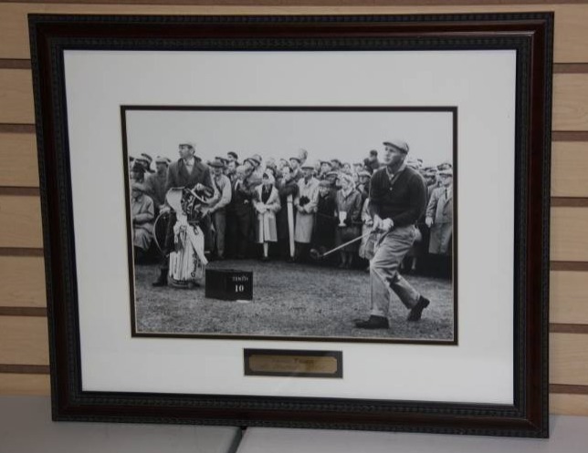 lot 57 image: Framed Arnold Palmer Photo at St. Andrews in 1960