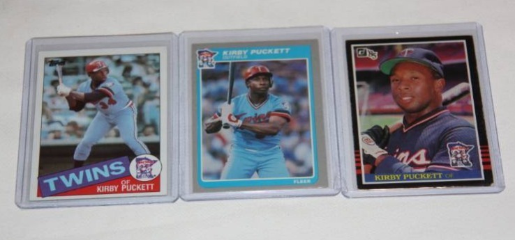lot 59 image: Kirby Puckett 1985 Rookie Card Lot  3 Cards