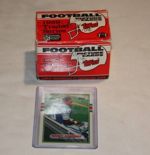 lot 70 image: 1989 Topps Traded Football Complete Set Barry Sanders Rookie