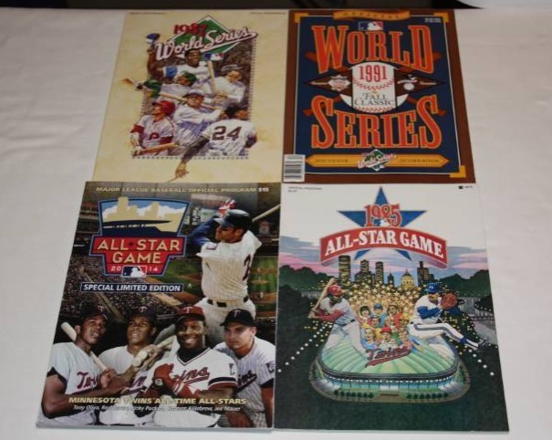 lot 88 image: Minnesota Twins World Series All Star Game Program Lot  4 Books