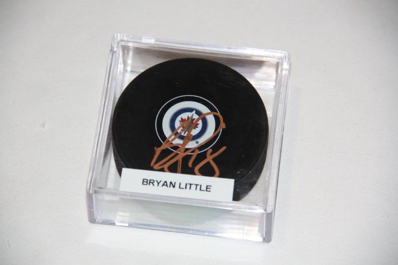 lot 92 image: Winnipeg Jets Bryan Little Hockey Puck Auto