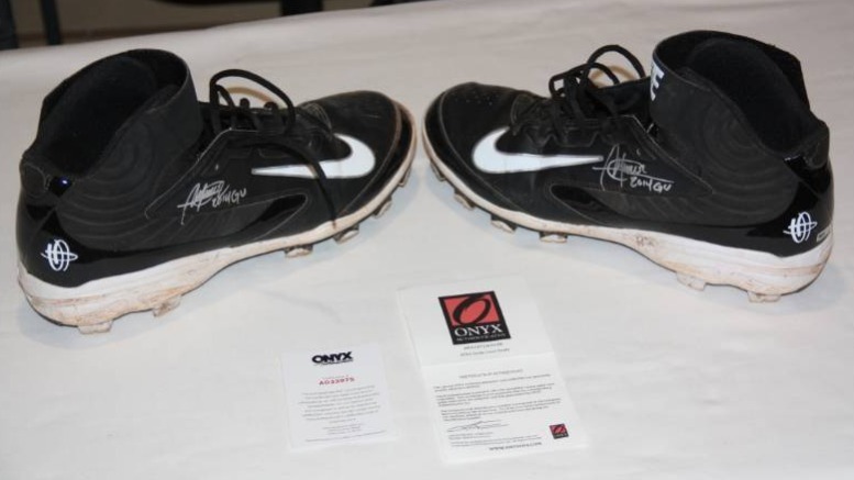 lot 140 image: Amaurys Minier 2016 Game Used Cleats Auto
