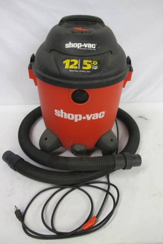 lot 78 image: Shop-Vac 12 Gallon 5.0 Peak HP Wet Dry Utility Shop Vacuum