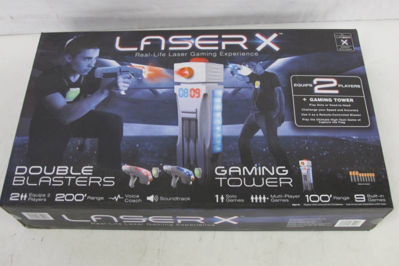 Laser X Two Player Laser Gaming Set - 200 Range - 2 Guns + Gaming Tower, HUGE: Storage Sheds, Patio Umbrellas, Vinyl Tarps, Patio Furniture, General  Merchandise, Toys, and much more!!!