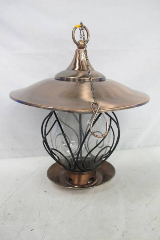 lot 100 image: stylecraft tulip bird feeder Steel Constrction  Glas Bowl