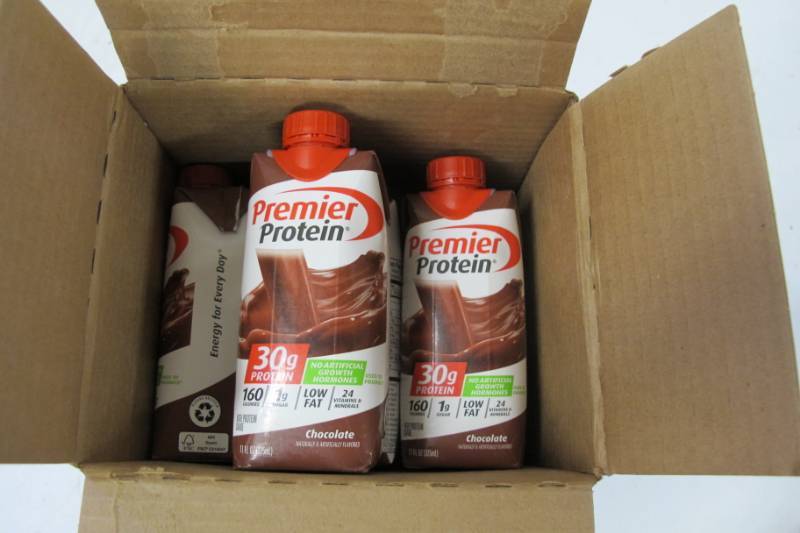 lot 89 image: Premier Protein- Protein Shakes  - Chocolate - 16 Pack - 30 Grams Protein per Serving