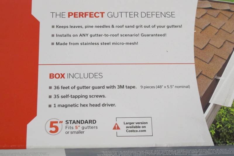 lot 10 image: EasyOn Gutterguard - Stainless Steel Micro Mesh Gutter Guard DIY Kit 2 Pack