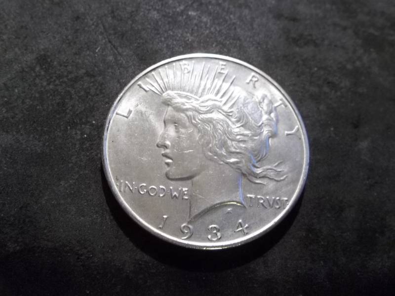 lot 57 image: 1934 D Silver Peace Dollar