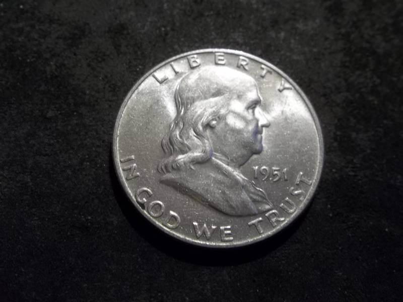lot 89 image: 1951 D Franklin Half Dollar
