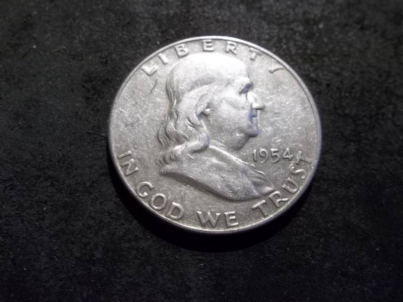 lot 97 image: 1954 D Franklin Half Dollar
