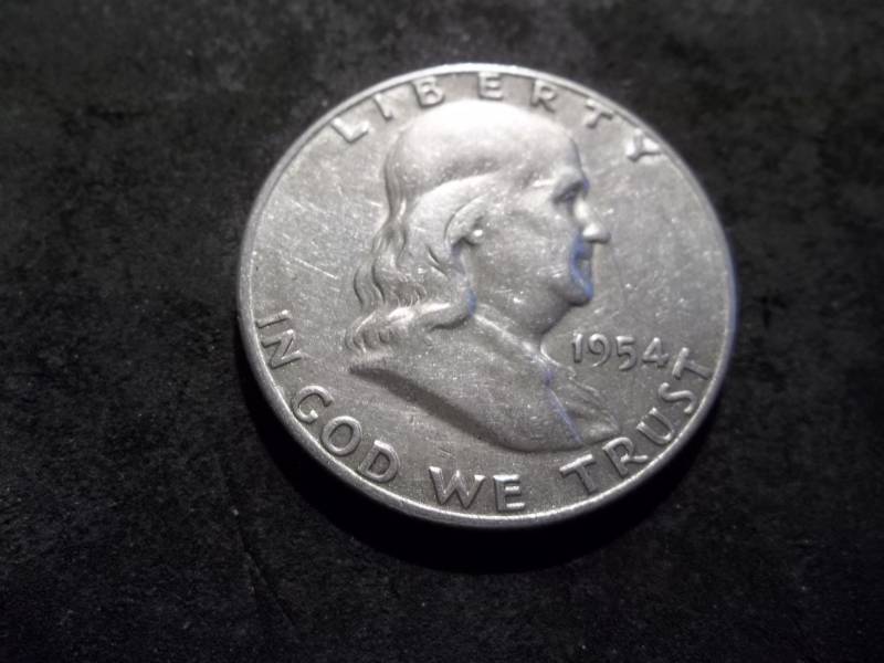 lot 98 image: 1954 S Franklin Half Dollar