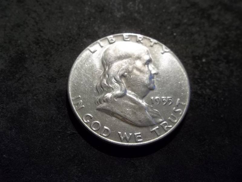 lot 99 image: 1955 Franklin Silver Half Dollar
