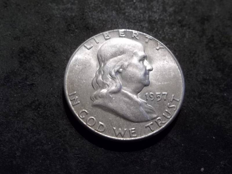 lot 101 image: 1957 Franklin Half Dollar