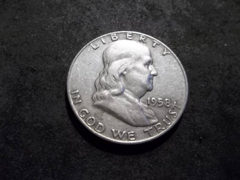 lot 104 image: 1958 D  Franklin Half Dollar
