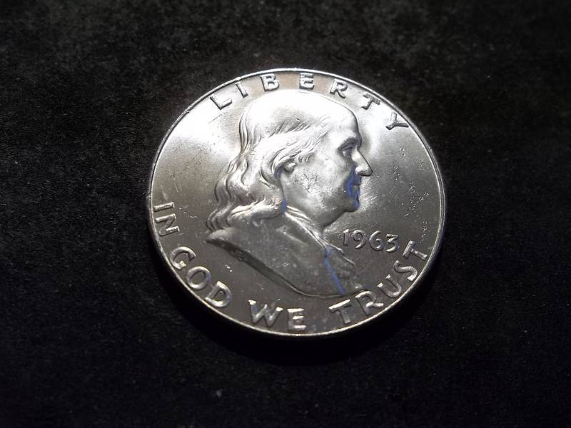 lot 114 image: 1963 D Franklin Half Dollar