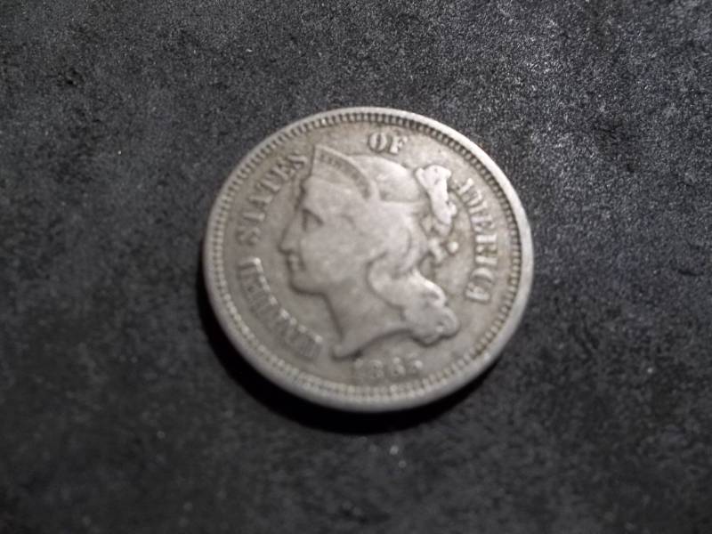 lot 115 image: 1865 3-Cent Piece