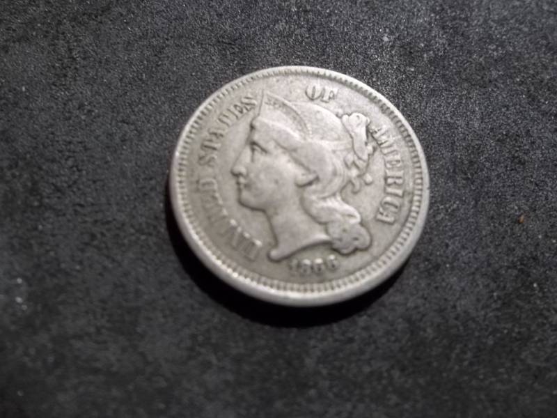 lot 116 image: 1866 3-Cent Piece