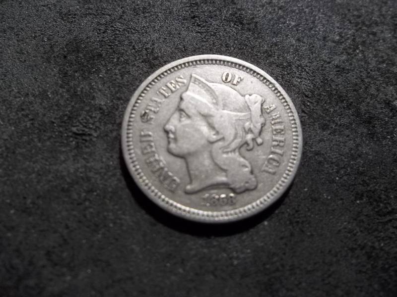 lot 117 image: 1868 3-Cent Piece