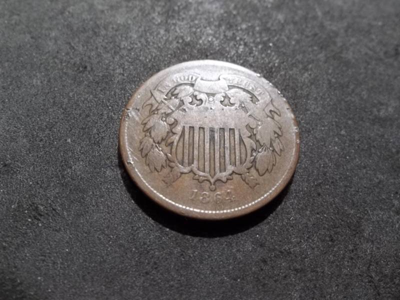 lot 118 image: 1864 2-Cent Piece