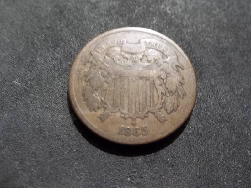 lot 119 image: 1865 2-Cent Piece