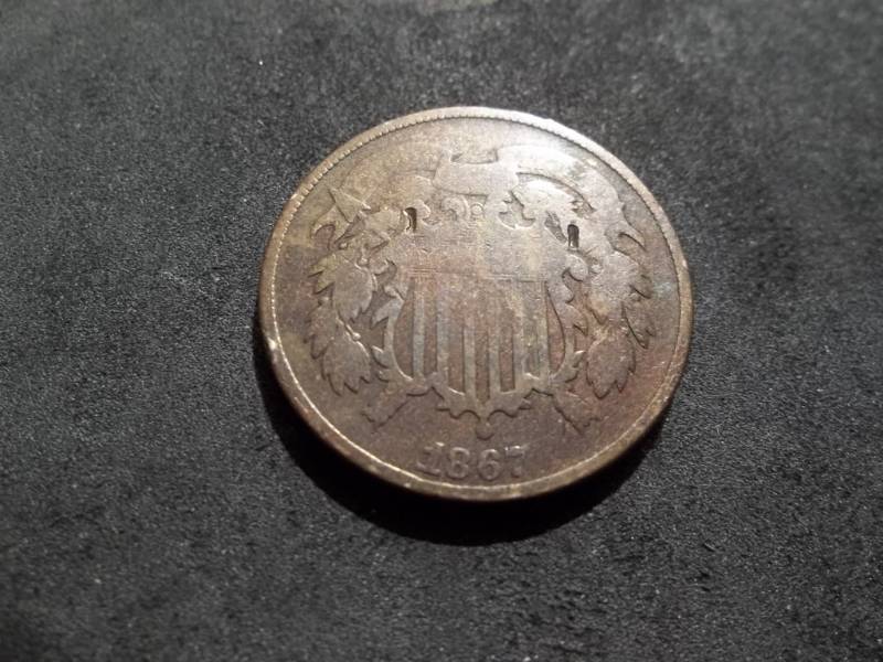 lot 120 image: 1867 2-Cent Piece