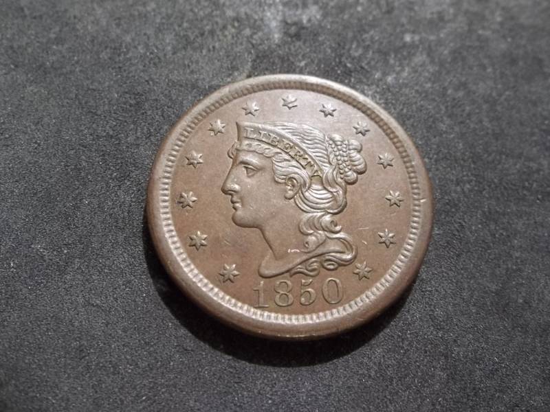 lot 124 image: 1850 Large Cent