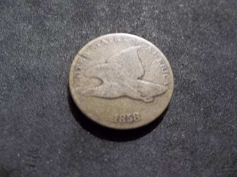 lot 127 image: 1858 Flying Eagle Cent Large Letters