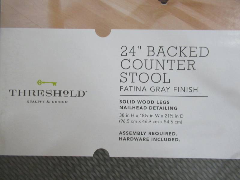 threshold 24 backed counter stool