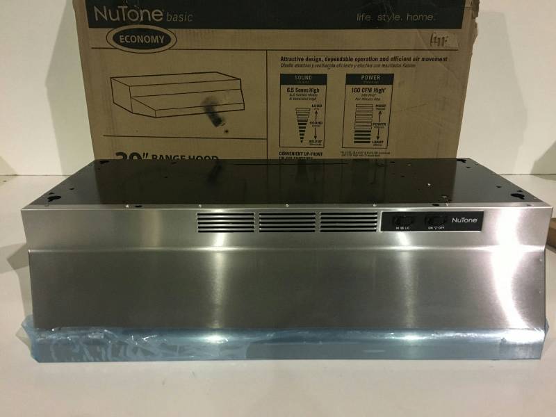 lot 89 image: NuTone RL6200 Series 30 in. Non-Vented, Duct Free Range Hood in Stainless Steel, RL6230SS - New in Box