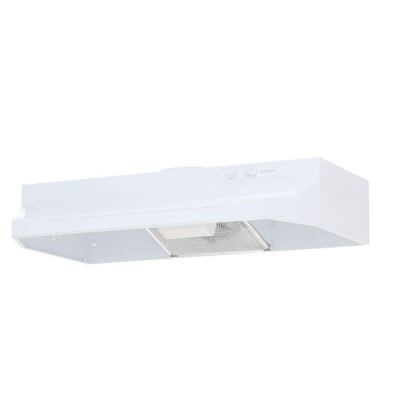lot 90 image: NuTone RL6300 Series 30 in. 7 Round Duct Range Hood in White, RL6330WH, New In Box.