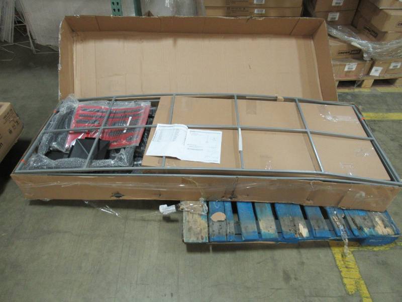 lot 30 image: Hampton Bay Holden 10 ft. x 10 ft. Black Hard Top Galvanized Steel Gazebo, TPGAZ9011. - Missing Parts.