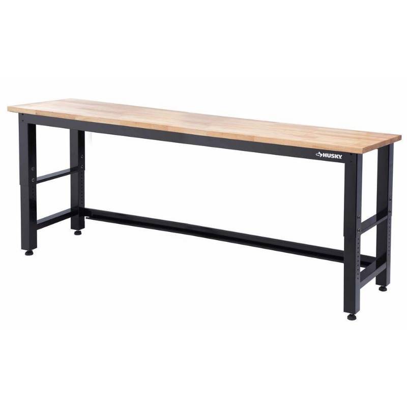 lot 16 image: Husky 8 ft. Solid Wood Top Workbench, G9600-US1 - New in Box