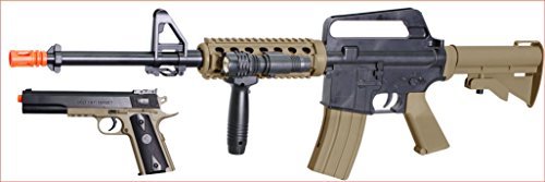 lot 152 image: Colt Spring Powered Soft Air M4RIS Spring Rifle and Colt Pistol On-Duty Kit, 180790 - New in Box