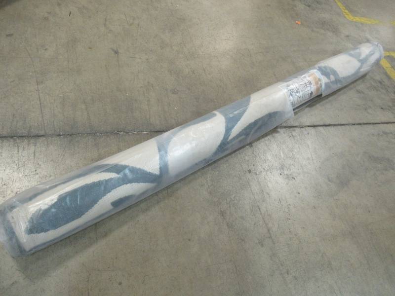 lot 192 image: Hampton Bay Reversible CreamTeal Floral Flat Woven Weave 7 ft. 5 in. x 10 ft. 8 in. IndoorOutdoor Area Rug, NEW
