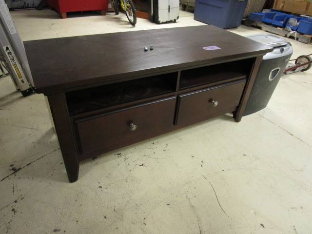 lot 921 image: SMALL ENTERTAINMENT CENTER AND PAPER SHREDDER