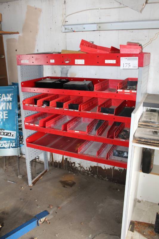 lot 175 image: Parts Organizer Cabinet with Plastic Organizer Bins
