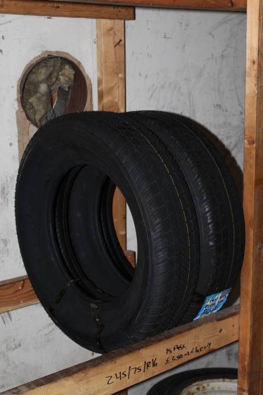 lot 18 image: Lot of (2) Power King ST20575D15 6-Ply Bias Trailer Tires
