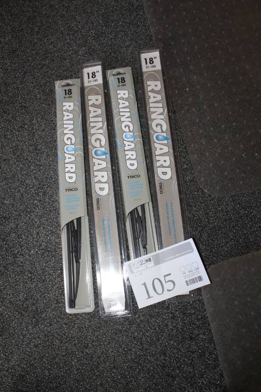 lot 105 image: Lot of (4) Trico Rainguard 18-inch Wiper Blades