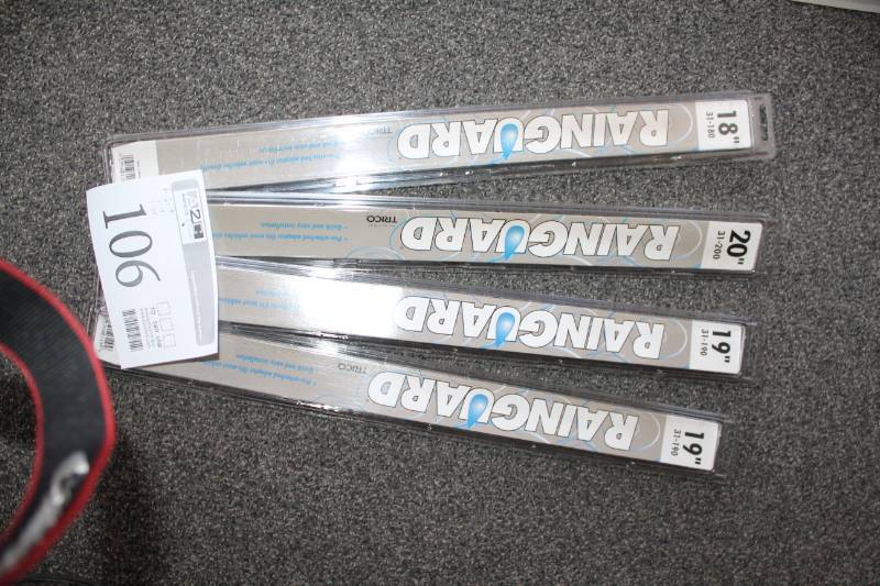 lot 106 image: Lot of (4) Trico Rainguard Wiper Blades