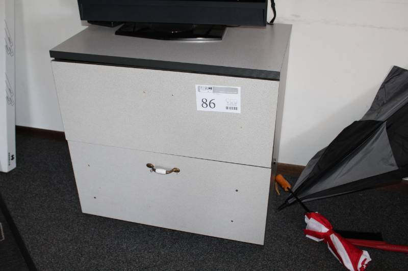 lot 86 image: Lateral File Cabinet with 2-Drawers