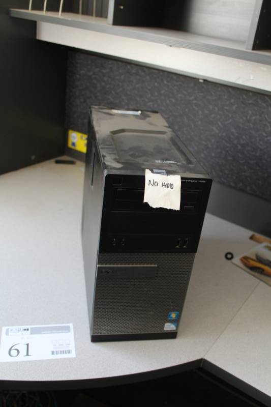 lot 61 image: Dell Optiplex 390 Desktop Computer