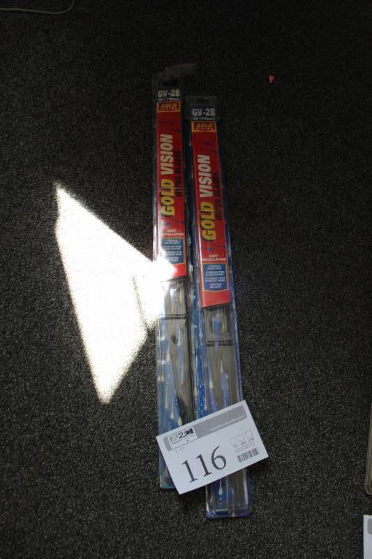 lot 116 image: Lot of (2) Gold Vision 28-inch Wiper Blades