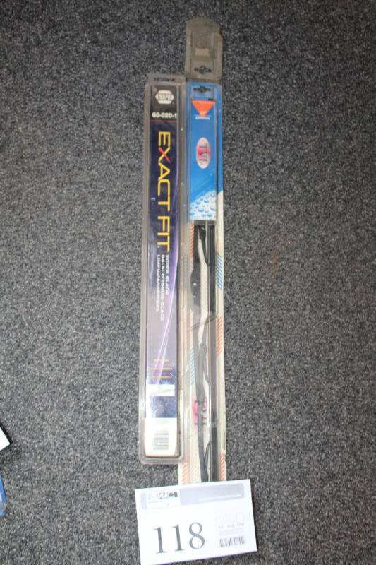 lot 118 image: Lot of (2) NAPA Exact Fit 20-inch Wiper Blades, TVI 24-inch Wiper Blades
